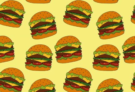 Background with hamburgers